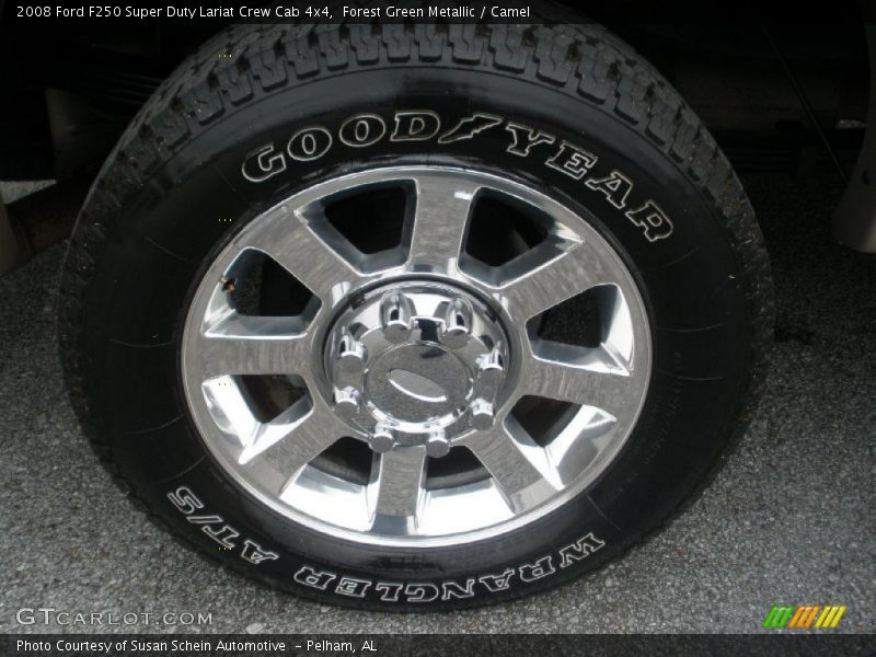 Forest Green Metallic / Camel 2008 Ford F250 Super Duty Lariat Crew Cab 4x4