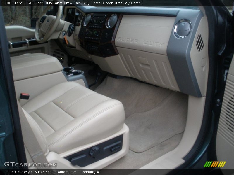 Forest Green Metallic / Camel 2008 Ford F250 Super Duty Lariat Crew Cab 4x4