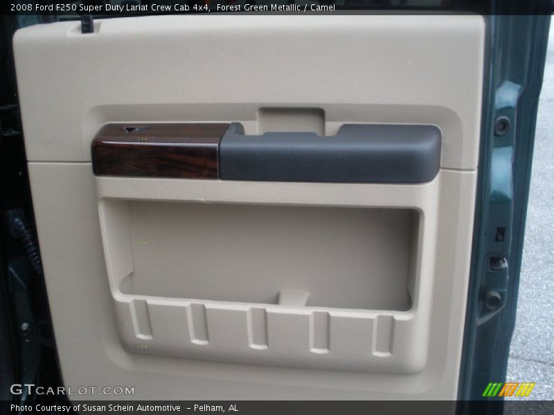 Forest Green Metallic / Camel 2008 Ford F250 Super Duty Lariat Crew Cab 4x4