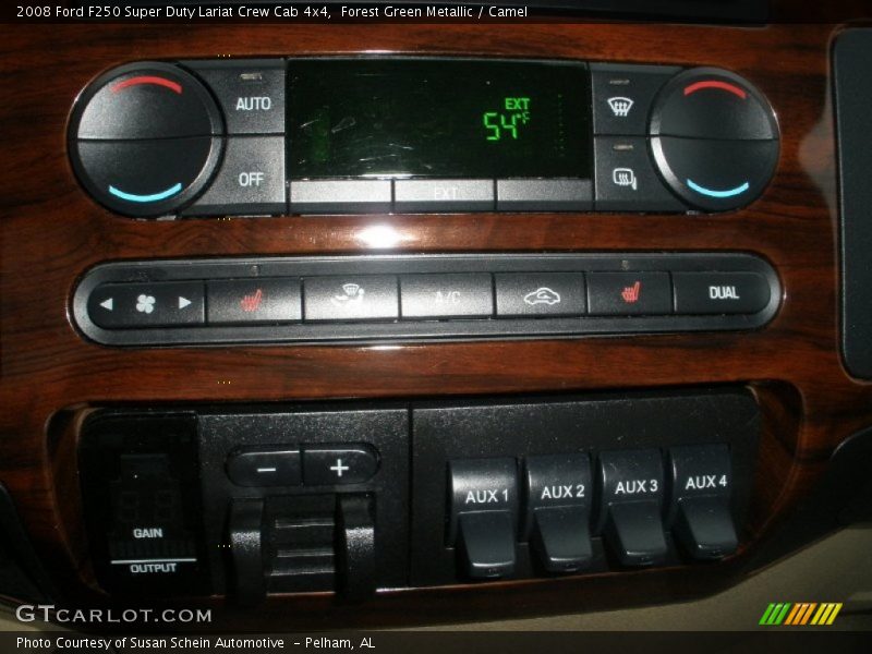 Forest Green Metallic / Camel 2008 Ford F250 Super Duty Lariat Crew Cab 4x4