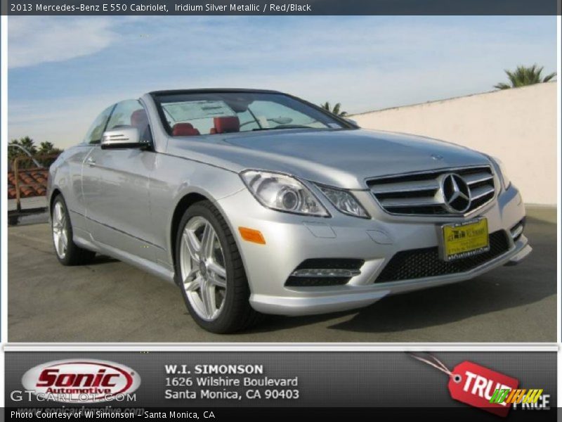 Iridium Silver Metallic / Red/Black 2013 Mercedes-Benz E 550 Cabriolet