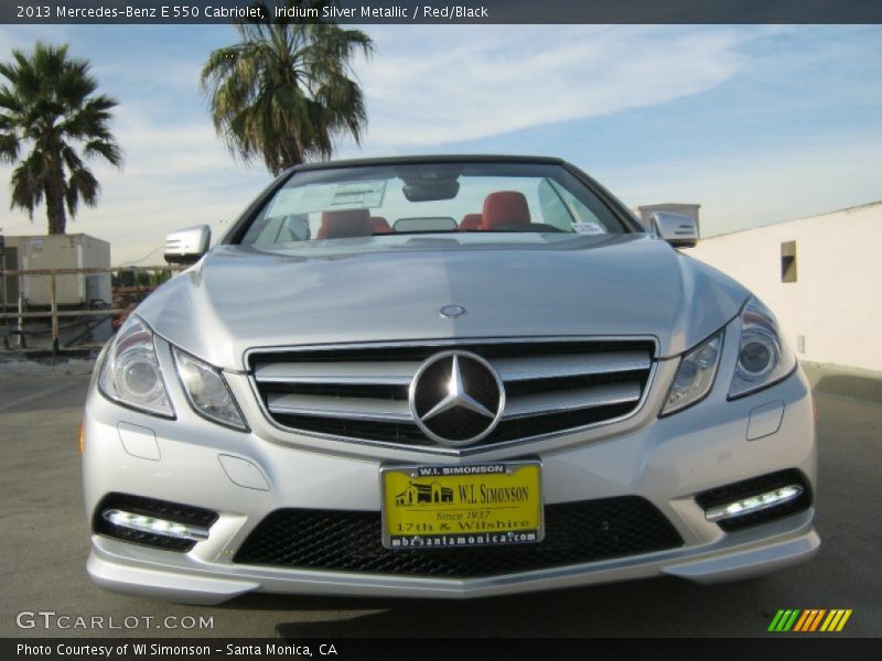 Iridium Silver Metallic / Red/Black 2013 Mercedes-Benz E 550 Cabriolet