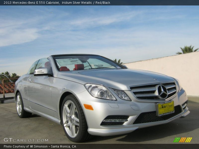 Iridium Silver Metallic / Red/Black 2013 Mercedes-Benz E 550 Cabriolet