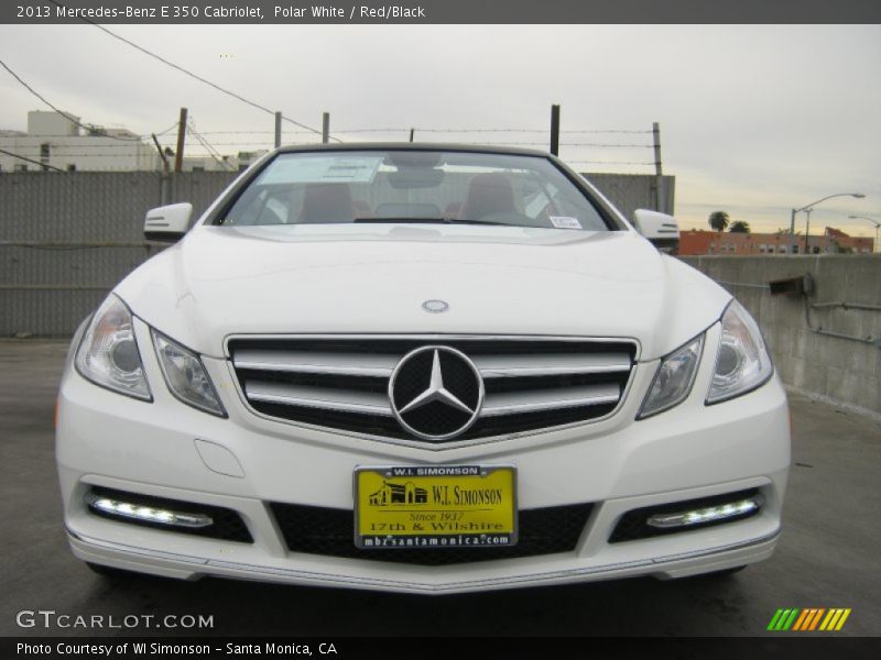 Polar White / Red/Black 2013 Mercedes-Benz E 350 Cabriolet