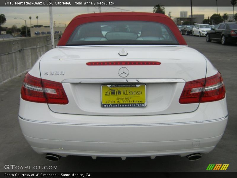 Polar White / Red/Black 2013 Mercedes-Benz E 350 Cabriolet