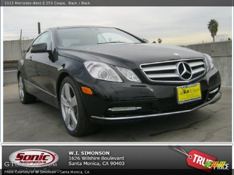 Black / Black 2013 Mercedes-Benz E 350 Coupe