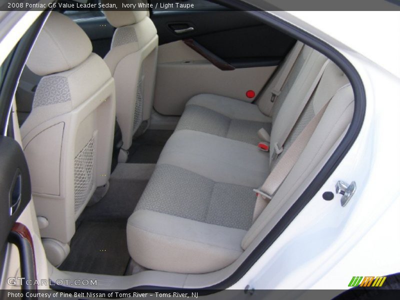 Rear Seat of 2008 G6 Value Leader Sedan