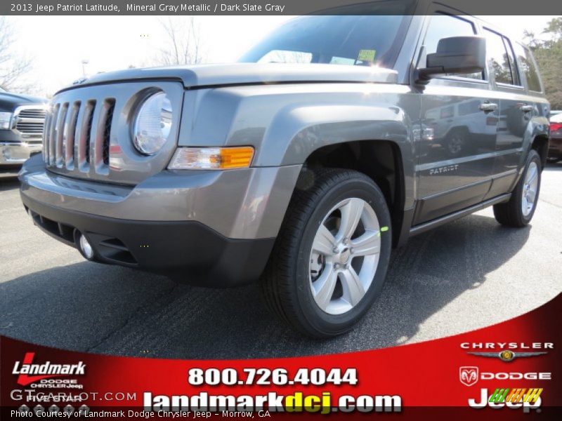 Mineral Gray Metallic / Dark Slate Gray 2013 Jeep Patriot Latitude