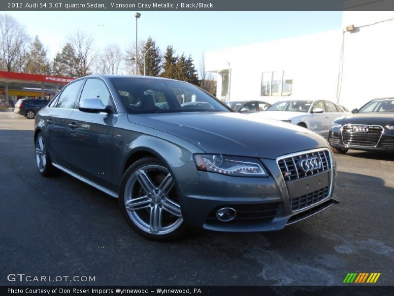 Monsoon Gray Metallic / Black/Black 2012 Audi S4 3.0T quattro Sedan