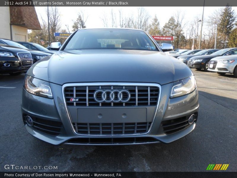 Monsoon Gray Metallic / Black/Black 2012 Audi S4 3.0T quattro Sedan