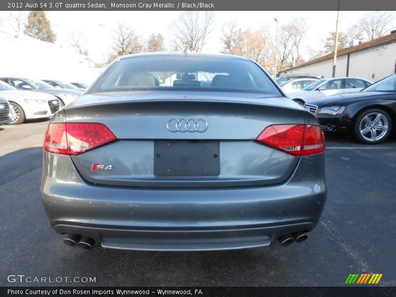 Monsoon Gray Metallic / Black/Black 2012 Audi S4 3.0T quattro Sedan