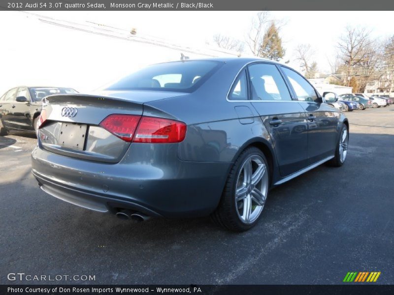 Monsoon Gray Metallic / Black/Black 2012 Audi S4 3.0T quattro Sedan