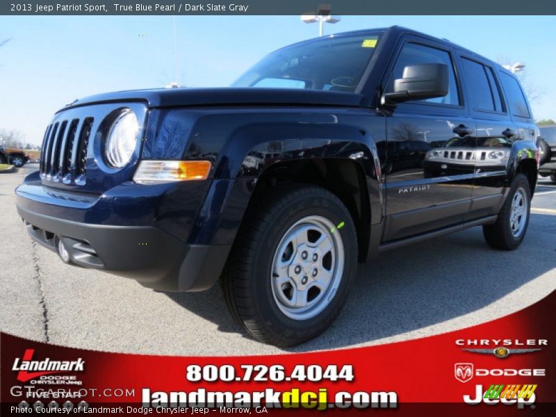 True Blue Pearl / Dark Slate Gray 2013 Jeep Patriot Sport