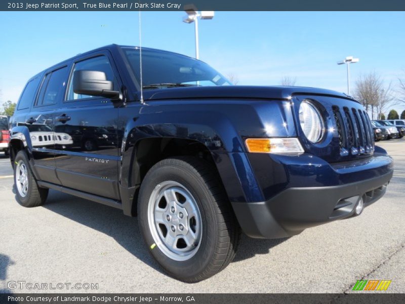 True Blue Pearl / Dark Slate Gray 2013 Jeep Patriot Sport