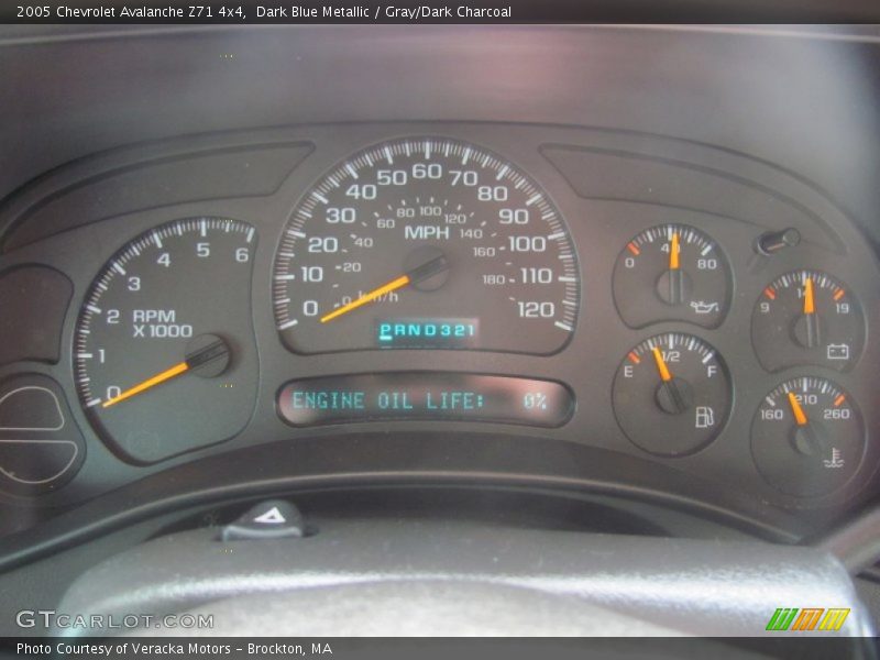 Dark Blue Metallic / Gray/Dark Charcoal 2005 Chevrolet Avalanche Z71 4x4