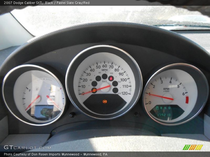Black / Pastel Slate Gray/Red 2007 Dodge Caliber SXT