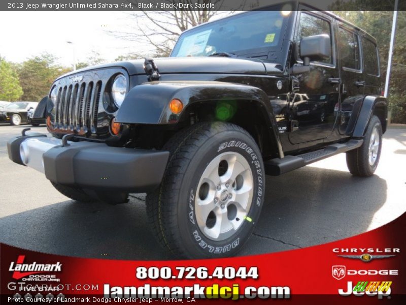 Black / Black/Dark Saddle 2013 Jeep Wrangler Unlimited Sahara 4x4