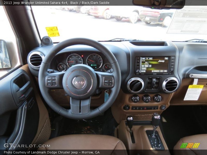 Black / Black/Dark Saddle 2013 Jeep Wrangler Unlimited Sahara 4x4