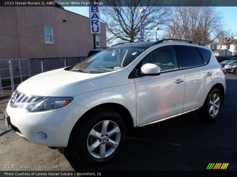 Glacier White Pearl / Beige 2010 Nissan Murano SL AWD
