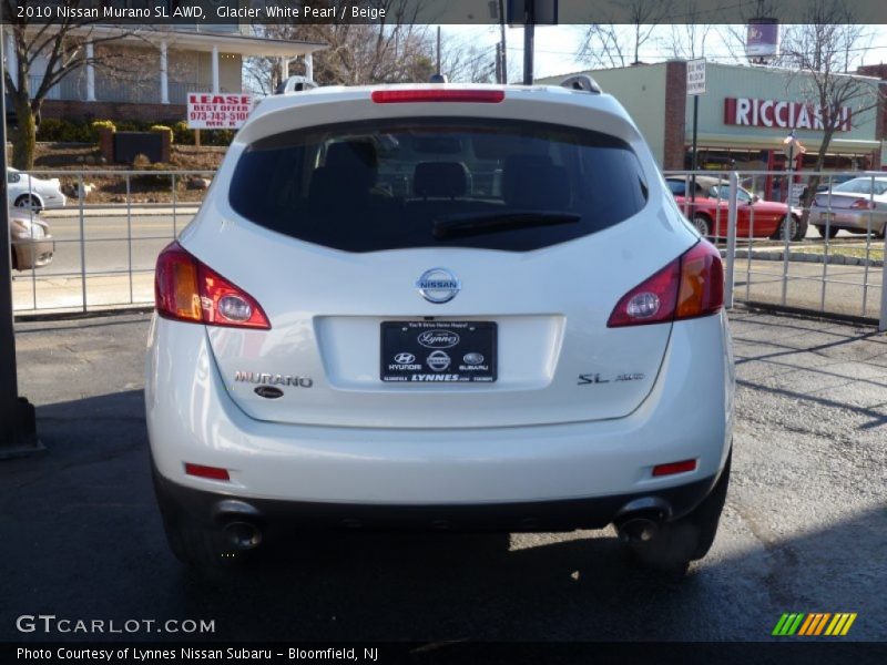 Glacier White Pearl / Beige 2010 Nissan Murano SL AWD