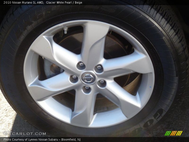 Glacier White Pearl / Beige 2010 Nissan Murano SL AWD