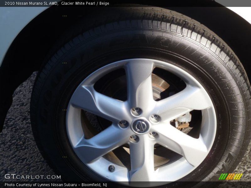 Glacier White Pearl / Beige 2010 Nissan Murano SL AWD