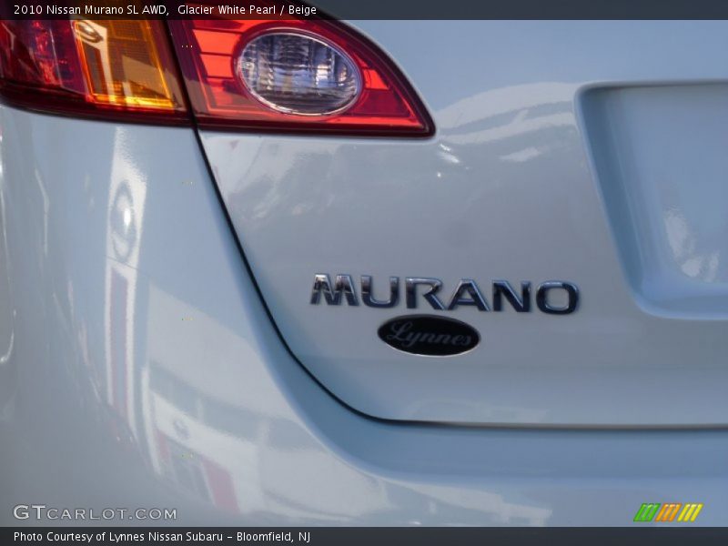 Glacier White Pearl / Beige 2010 Nissan Murano SL AWD
