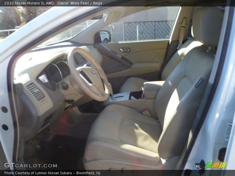 Glacier White Pearl / Beige 2010 Nissan Murano SL AWD