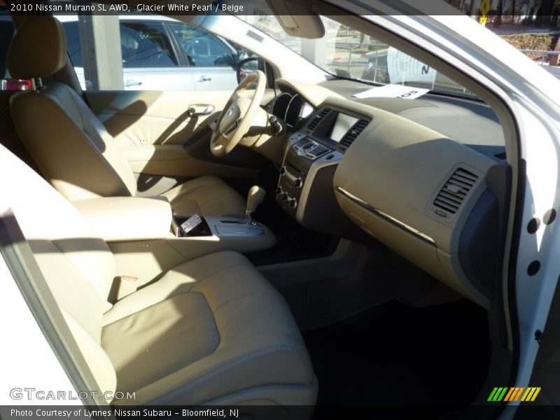 Glacier White Pearl / Beige 2010 Nissan Murano SL AWD