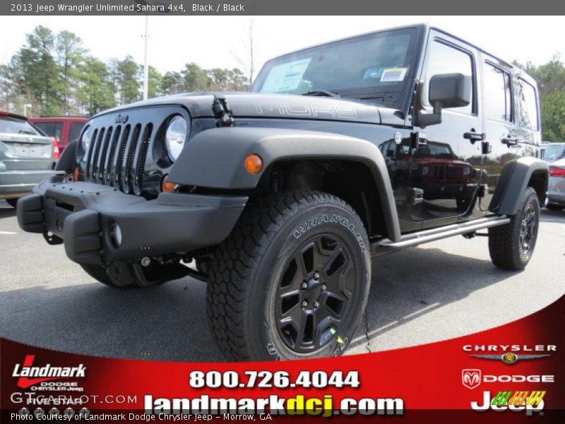 Black / Black 2013 Jeep Wrangler Unlimited Sahara 4x4