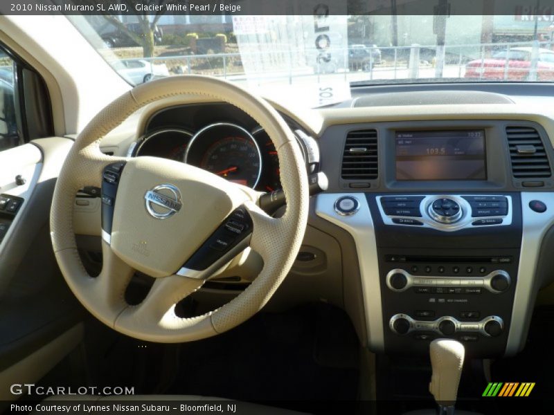 Glacier White Pearl / Beige 2010 Nissan Murano SL AWD