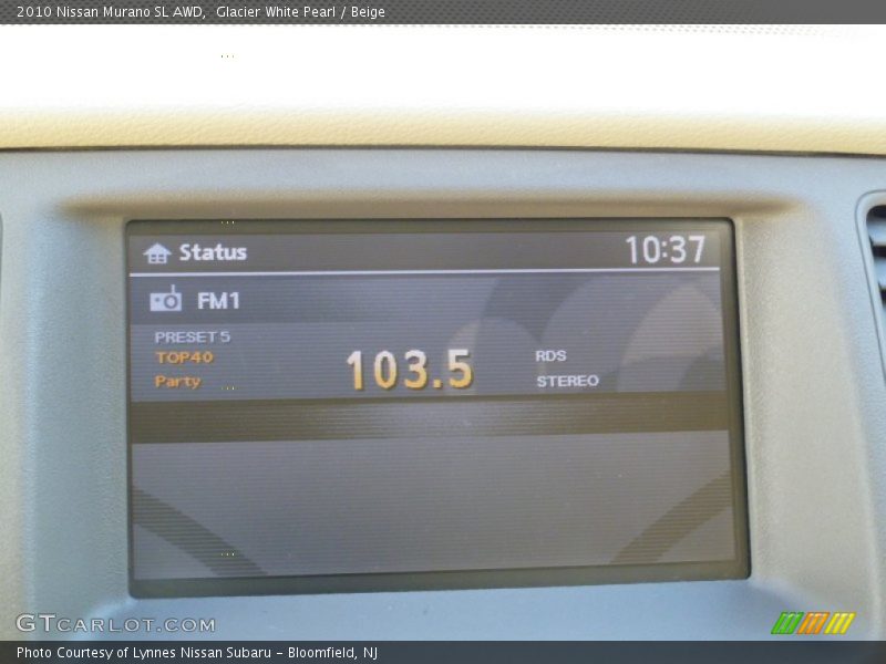 Glacier White Pearl / Beige 2010 Nissan Murano SL AWD