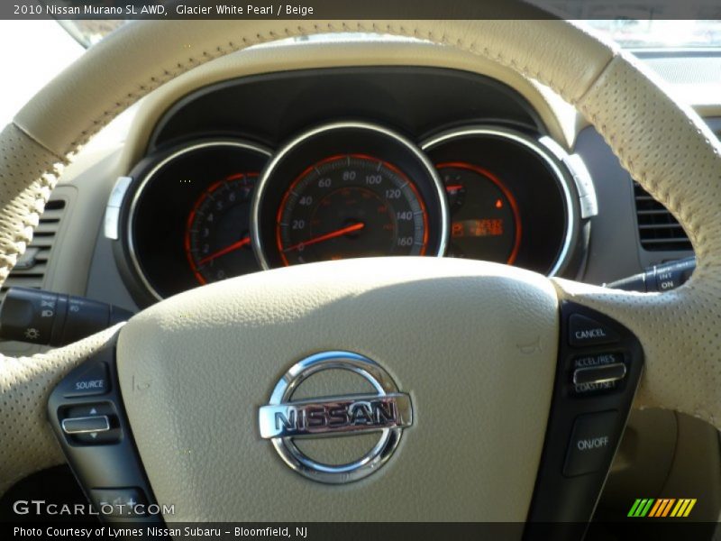 Glacier White Pearl / Beige 2010 Nissan Murano SL AWD