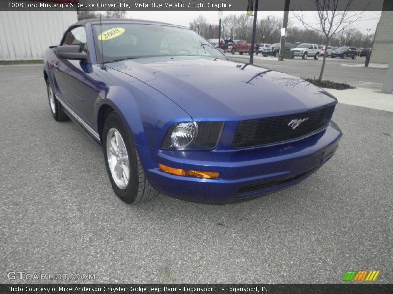 Vista Blue Metallic / Light Graphite 2008 Ford Mustang V6 Deluxe Convertible