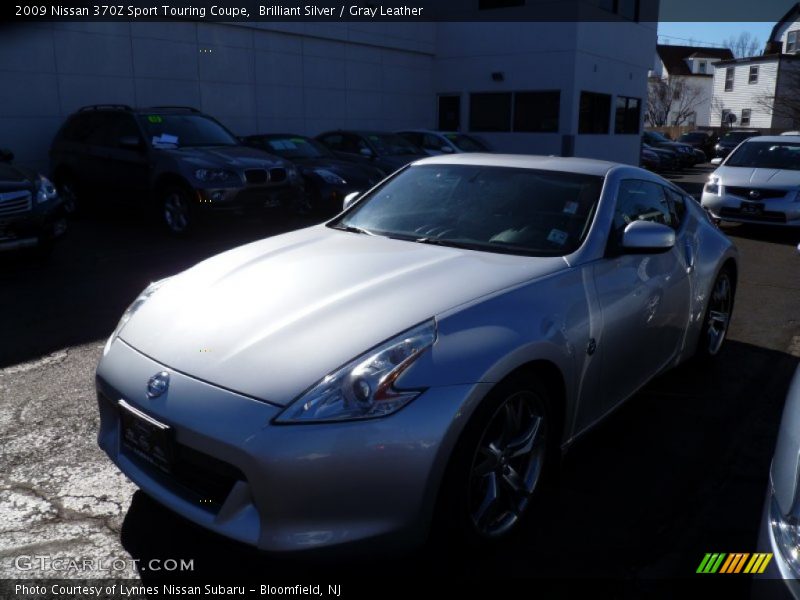 Brilliant Silver / Gray Leather 2009 Nissan 370Z Sport Touring Coupe