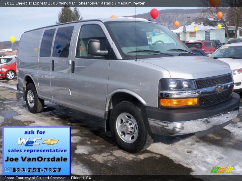 Sheer Silver Metallic / Medium Pewter 2011 Chevrolet Express 2500 Work Van
