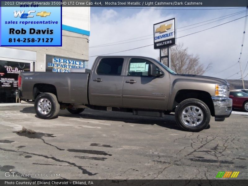 Mocha Steel Metallic / Light Cashmere/Dark Cashmere 2013 Chevrolet Silverado 3500HD LTZ Crew Cab 4x4