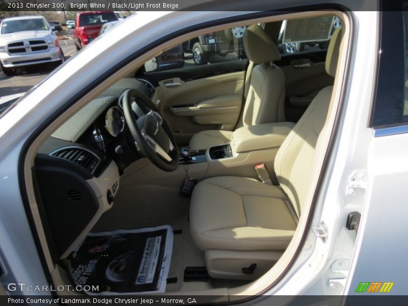 Bright White / Black/Light Frost Beige 2013 Chrysler 300