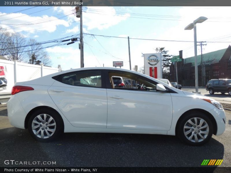 Pearl White / Beige 2011 Hyundai Elantra GLS