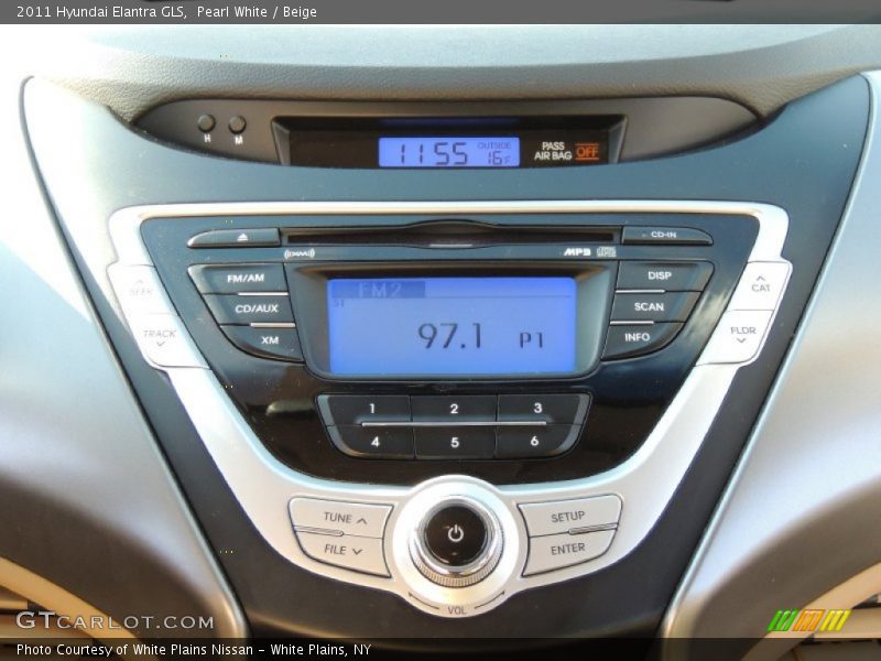 Pearl White / Beige 2011 Hyundai Elantra GLS