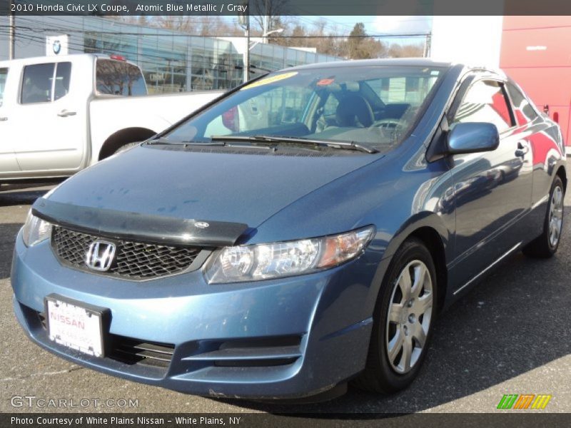 Atomic Blue Metallic / Gray 2010 Honda Civic LX Coupe