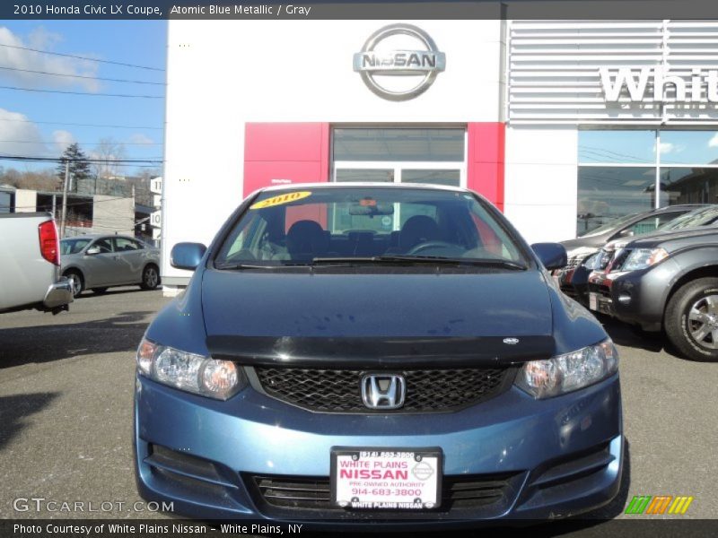 Atomic Blue Metallic / Gray 2010 Honda Civic LX Coupe