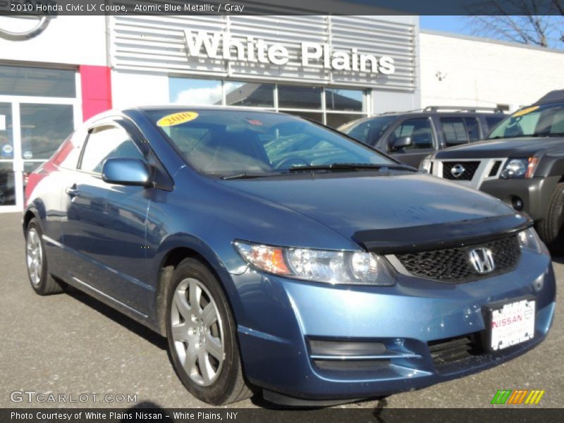 Atomic Blue Metallic / Gray 2010 Honda Civic LX Coupe