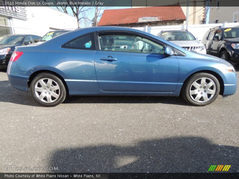 Atomic Blue Metallic / Gray 2010 Honda Civic LX Coupe