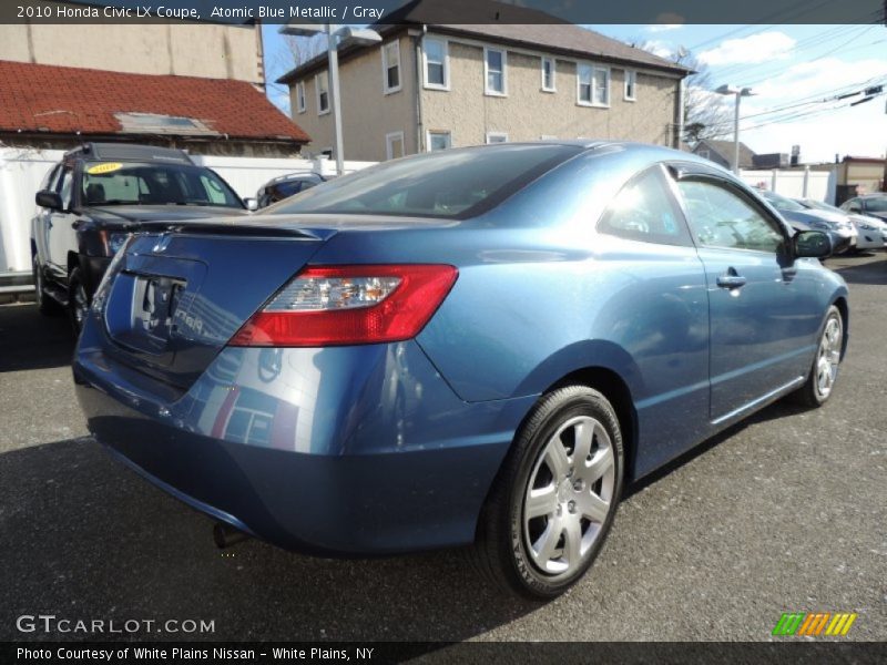 Atomic Blue Metallic / Gray 2010 Honda Civic LX Coupe