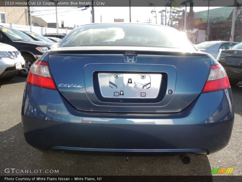 Atomic Blue Metallic / Gray 2010 Honda Civic LX Coupe