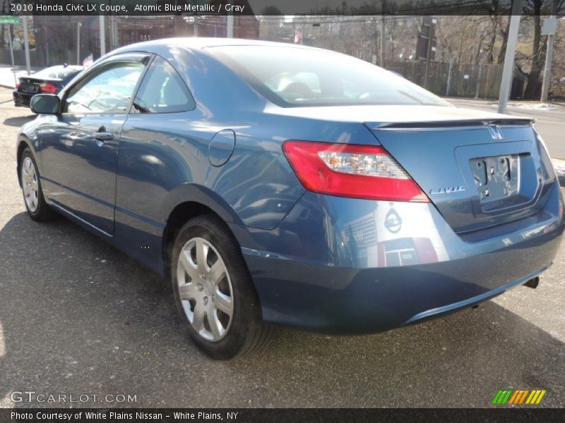 Atomic Blue Metallic / Gray 2010 Honda Civic LX Coupe