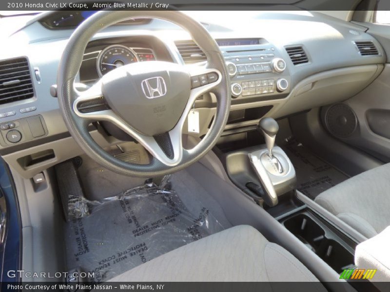 Atomic Blue Metallic / Gray 2010 Honda Civic LX Coupe