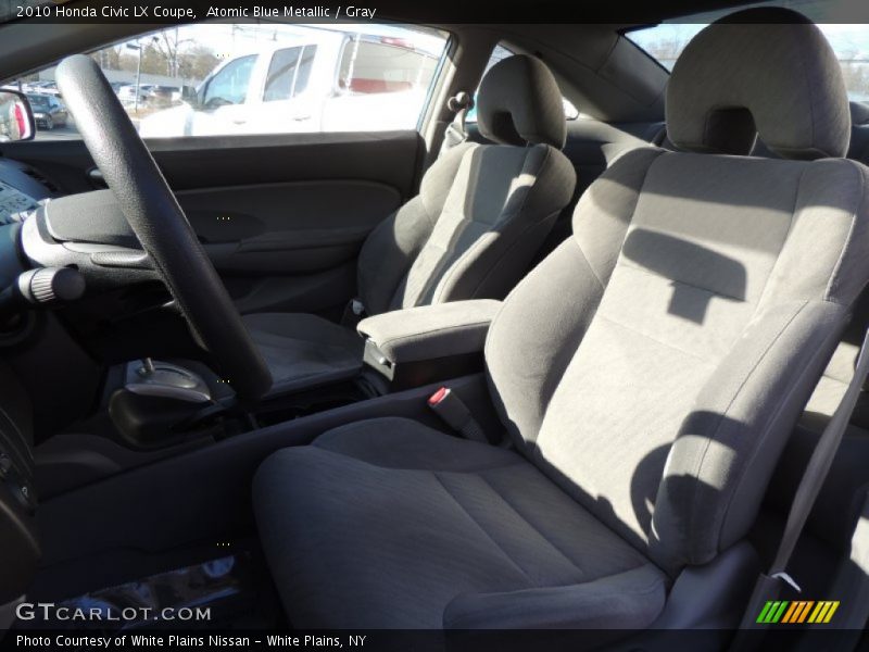Atomic Blue Metallic / Gray 2010 Honda Civic LX Coupe