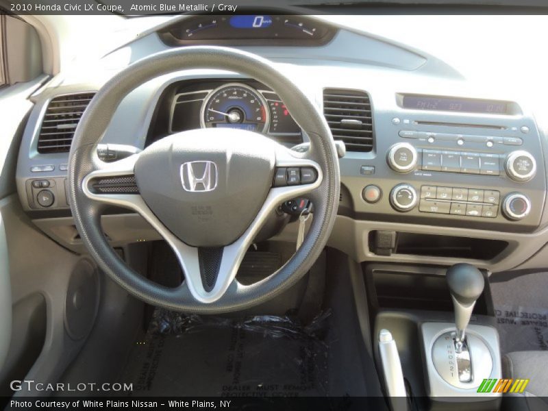 Atomic Blue Metallic / Gray 2010 Honda Civic LX Coupe